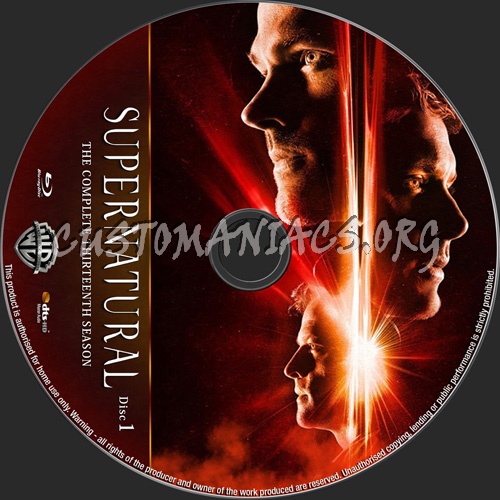 Supernatural Season 13 blu-ray label