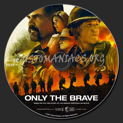 Only The Brave (2017) dvd label
