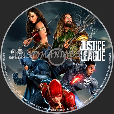 Justice League (2017) dvd label