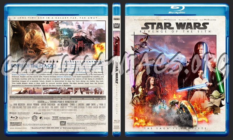 Star Wars : Episode III - Revenge Of The Sith blu-ray cover