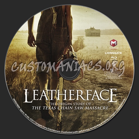 Leatherface (2017) blu-ray label