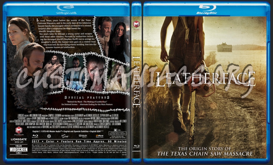 Leatherface (2017) blu-ray cover