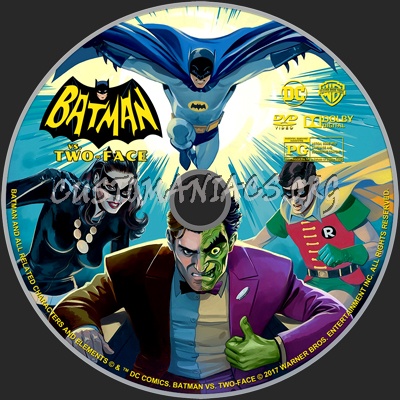 Batman vs. Two-Face (2017) dvd label