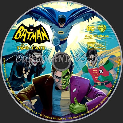 Batman vs. Two Face (2017) blu-ray label