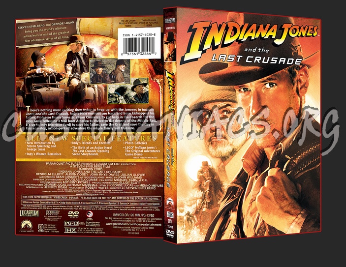 Indiana Jones Last Crusade dvd cover