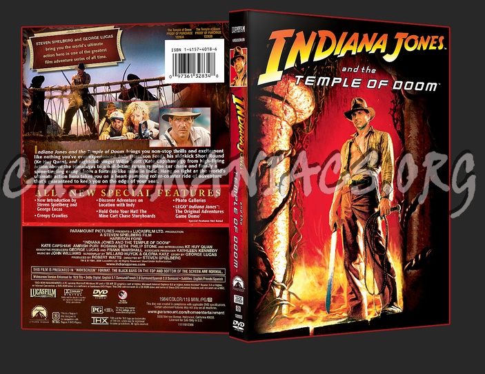 Indiana Jones and the Temple of Doom dvd cover