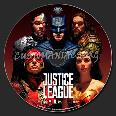 Justice League (2017) blu-ray label