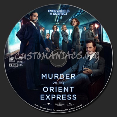 Murder On The Orient Express (2017) dvd label