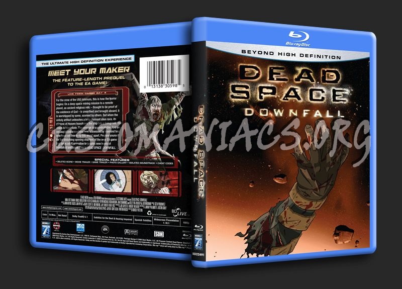 Dead Space Downfall blu-ray cover