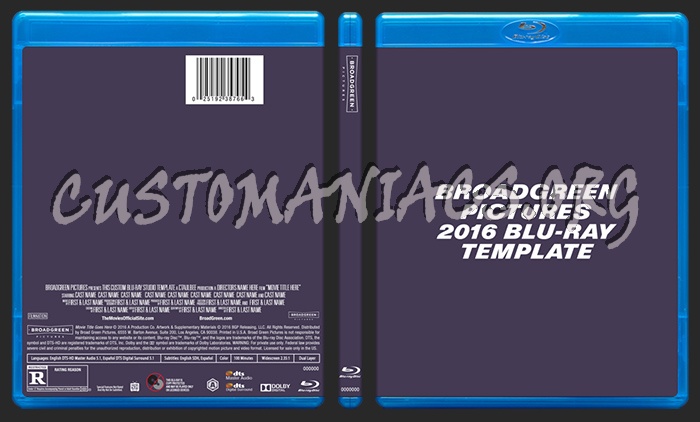 Broadgreen Pictures Blu-ray Template dvd label