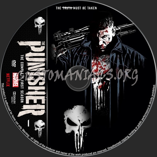 The Punisher Season 1 dvd label