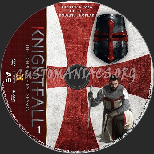 Knightfall Season 1 dvd label