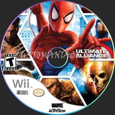 Marvel Ultimate Alliance dvd label