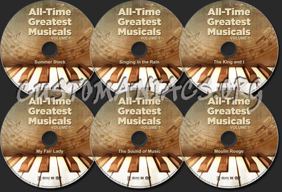 All-Time Greatest Musicals - Volume 1 dvd label