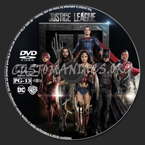 Justice League dvd label
