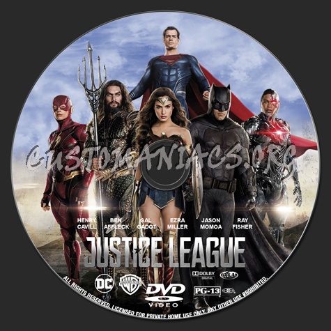 Justice League dvd label