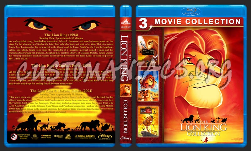 The Lion King Collection blu-ray cover