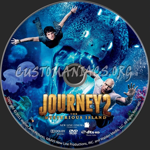 Journey 2 the Mysterious Island dvd label