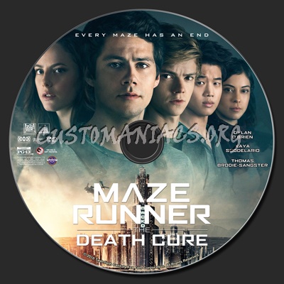 Maze Runner: The Death Cure dvd label
