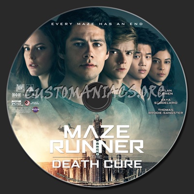 Maze Runner: The Death Cure blu-ray label