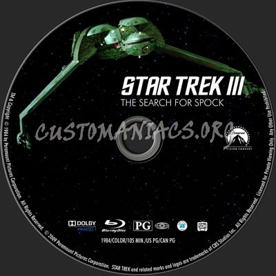 Star Trek III: The Search for Spock blu-ray label