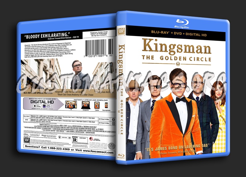 Kingsman The Golden Circle blu-ray cover