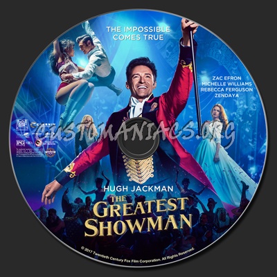 The Greatest Showman blu-ray label
