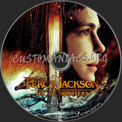 Percy Jackson Sea of Monsters dvd label
