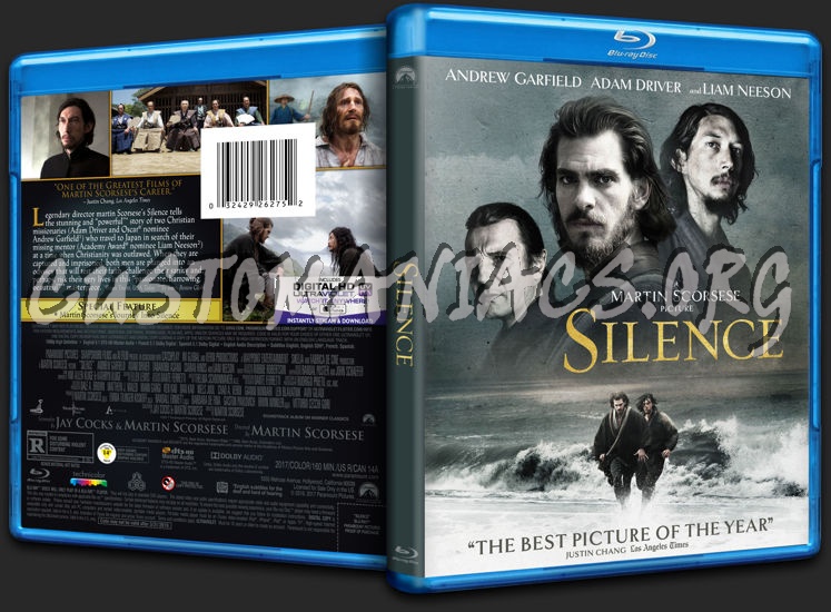 Silence (2017) blu-ray cover