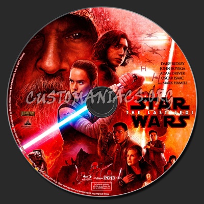 Star Wars: The Last Jedi blu-ray label