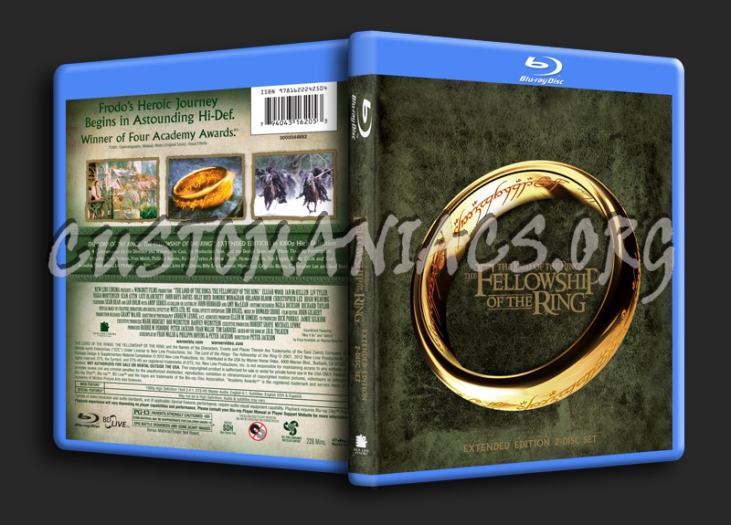 The Lord of the Rings - Fellowship of the Ring blu-ray cover