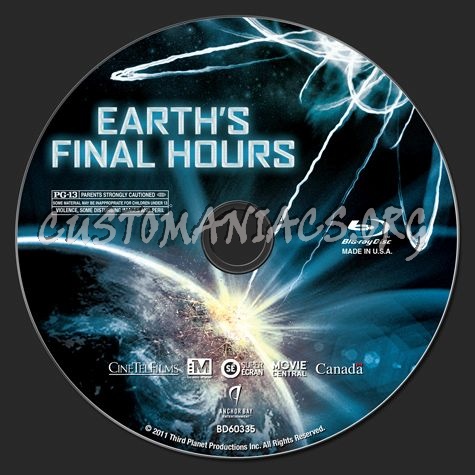 Earth's Final Hours blu-ray label