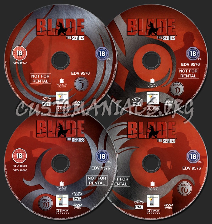 Blade The Series dvd label