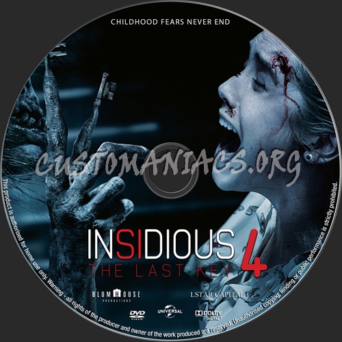 Insidious 4 The Last Key dvd label