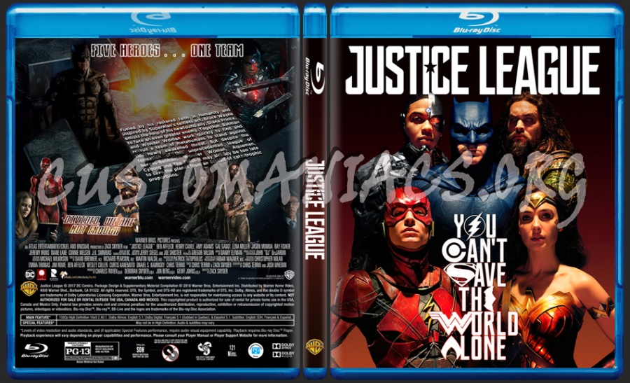 Justice League (2017) dvd cover