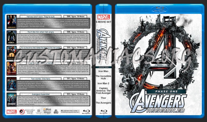 Avengers Assembled - Phase One blu-ray cover