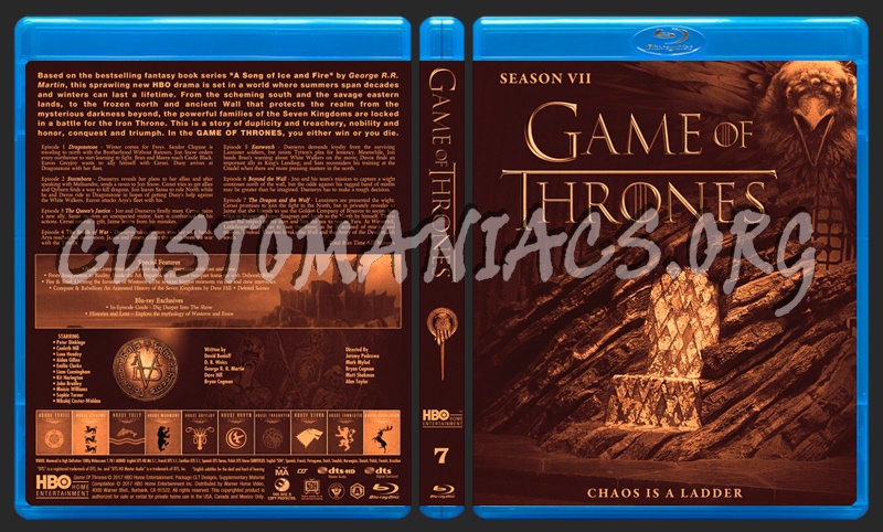 Game Of Thrones - Season 7 blu-ray cover