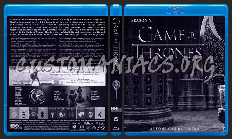 Game Of Thrones - Season 5 blu-ray cover