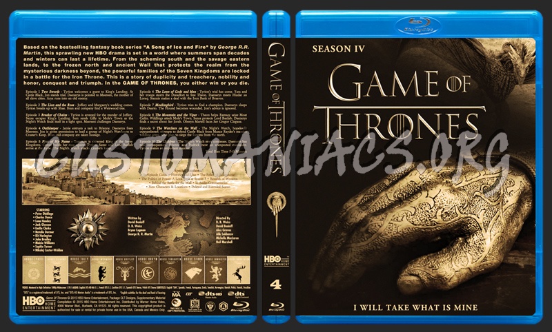 Game of Thrones - Season 4 blu-ray cover