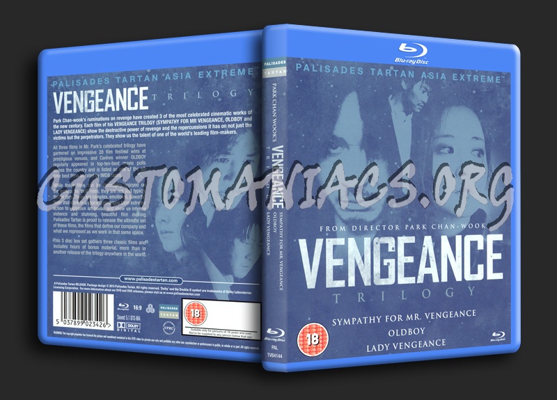 Sympathy for Mr. Vengeance / Oldboy / Sympathy for Lady Vengeance blu-ray cover