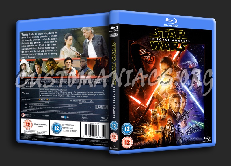 Star Wars: The Force Awakens blu-ray cover