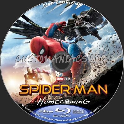 Spider-man - Homecoming blu-ray label