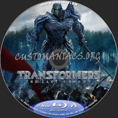 Transformers - The Last Knight (2D+3D) blu-ray label
