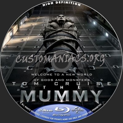 The Mummy (2017) blu-ray label