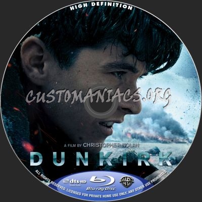 Dunkirk blu-ray label