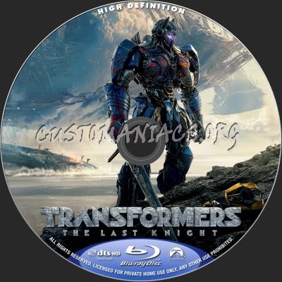 Transformers - The Last Knight (2D+3D) blu-ray label