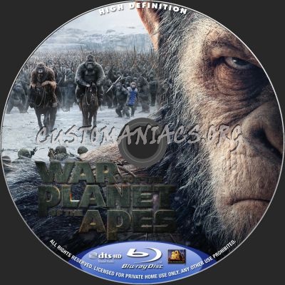 War For The Planet Of The Apes blu-ray label