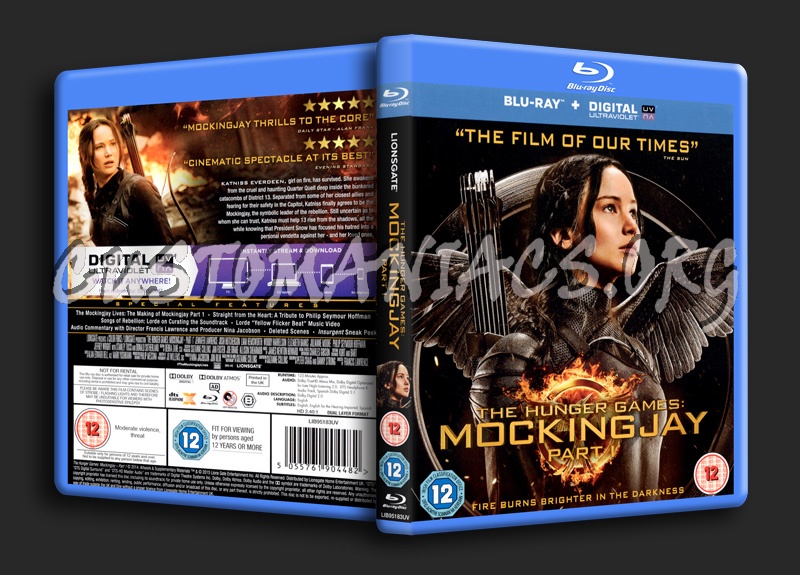 The Hunger Games Mockingjay Part 1 blu-ray cover