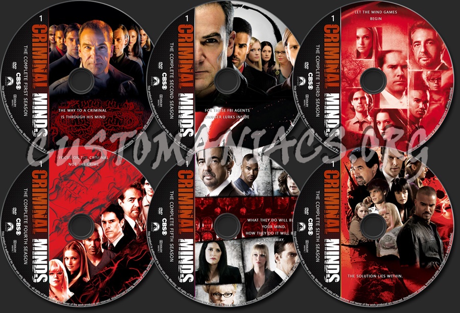 Criminal Minds Seasons 1-6 dvd label