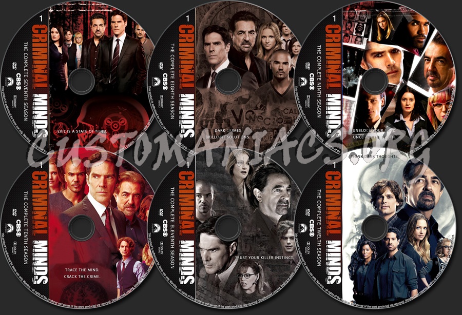 Criminal Minds Seasons 7-12 dvd label